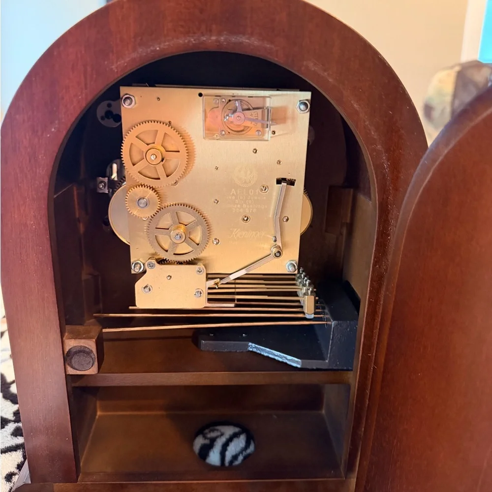 Howard Miller Classic Mantel Clock in Rich Brown Wood